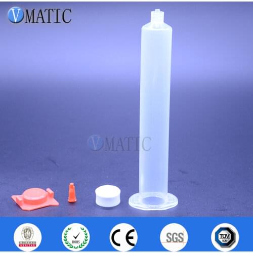 Free Shipping 280Sets 55cc 55ml Clear Pneumatic Syringe Luer Lock Tip Glue Dispensing Syringe Barrels W Piston/Stopper/End Cover