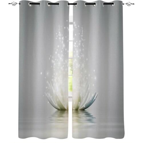 Flower Abstract Lotus Blackout Curtains For Living Room Window Curtains For Bedroom Kitchen Curtains Drapes Blinds
