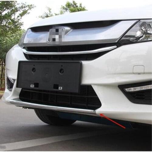 For Honda City 2014-2017 ABS Chrome Car Styling Front bumper strip under decoration Cover Auto car Accessories 1pcs