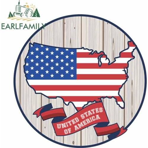 EARLFAMILY 13cm x 12.9cm For United States Of America Poster Fine Decal Graffiti Car Stickers Personality Fashion For JDM SUV RV