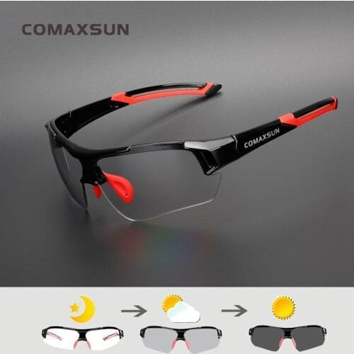 COMAXSUN Photochromic Cycling Glasses Discoloration Glasses MTB Road Bike Sport Sunglasses Bike Eyewear Bicycle Goggles 3 Style