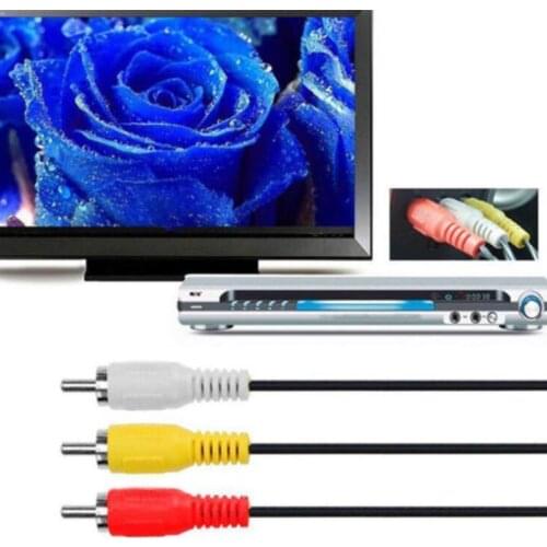 HDMI-compatible-compatible Male to 3 RCA Video Audio AV Cable Adapter For 1080P HDTV DVD