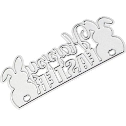 Rabbit Happy Easter Metal Cutting Dies Stencil Scrapbooking DIY Album Stamp Paper Card Embossing Decor Craft