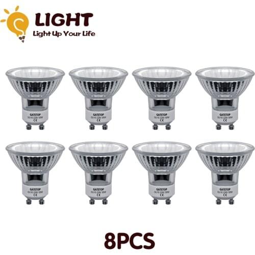 Hot Size Halogen Lamp 50W 8pcs/Lot GU10 220-240V Crystal Chandelier Home Decoration 8pcs/lot