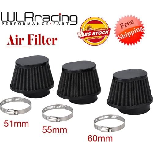 Motorcycle Air Filter 60mm 55mm 54mm 51mm 50mm Universal for Motor Car bike Cold Air Intake High Flow Cone Filter Mushroom Head