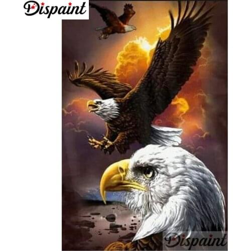 Dispaint Full Square/Round Drill 5D DIY Diamond Painting "Animal eagle scenery" Embroidery Cross Stitch 5D Home Decor A11269