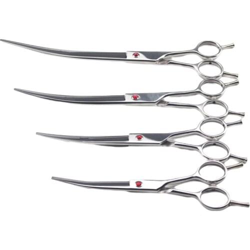 6/7/8/9 Inch Left and Right Double Use 440C Japanese Stainless Steel Curved Blunt Scissors