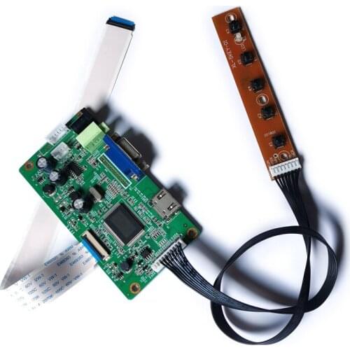 Fit B140XTN04/B140XTN07/B140XW01 30 Pin eDP matrix 1366*768 LED/LCD VGA monitor controller board DIY kit