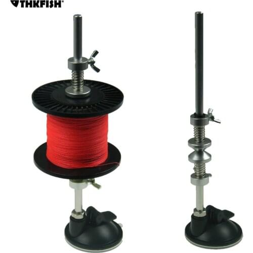 Portable Aluminum Fishing Line Winder Reel Spool Spooler System Fishing Accessories Suction Cup Fishing Line Spooler Spool