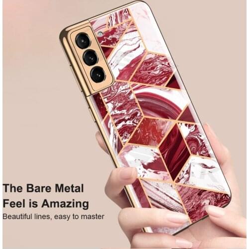 GKK Luxury Tempered Glass Case For Samsung Galaxy S21 Plus Ultra Anti-knock Plating Edge For Samsung S21 Plus Ultra Case Cover