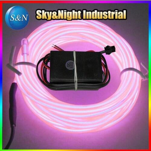 Pink) Wholesale 2.3mm 15M El Wire/Neon light/Tube/Flexible wire/Flashing cable +12V Inverter