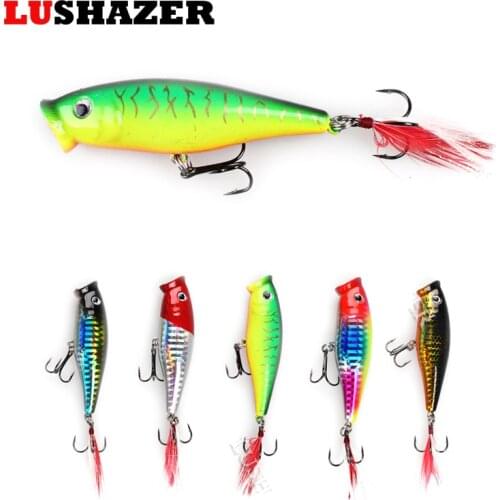 LUSHAZER Popper fishing lure 8.5g 75mm carp fishing wobblers hard baits isca artificial crankbait poppers fishing tackle China