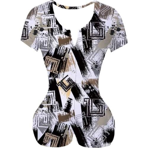 Custom Made Sexy Womens Summer Clothing Jumpsuit Bodysuit Ziggy Elegante Neturals Sublimation Printing Long Short Onesie
