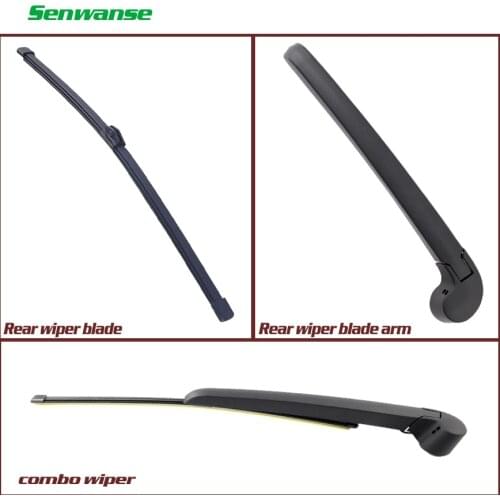 Senwanse Rear wiper bade and rear wiper arm for Audi A6 4G C7 2011-2018 Auto windshield windscreen wiper blade