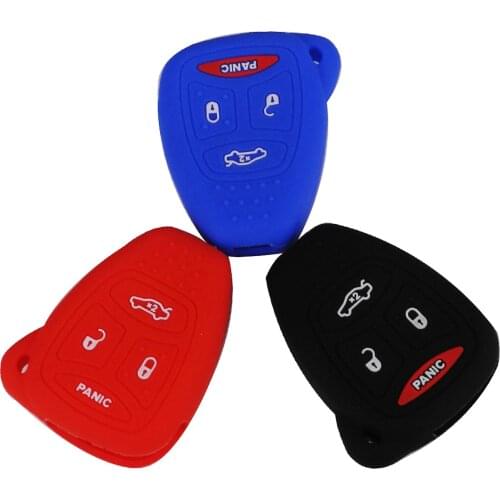 Kutery 3BTN Silicone Remote Key Case For jeep wrangler cherokee For Chrysler Liberty Pacifica Sebring Aspen Magnum Protection
