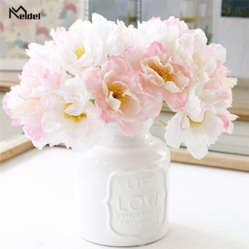 Meldel Wedding Bouquet Bridesmaid Bunch of Flowers Artificial Silk Rosemary Flower Arrangement DIY Home Party Office Decorations