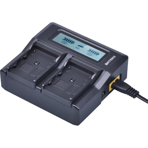 Ultra Fast LCD Dual Charger for Canon BP-911, BP-970G, BP-914, BP-915, BP-924, BP-927, BP-930, BP-930E, BP-930R, BP-941, BP-945
