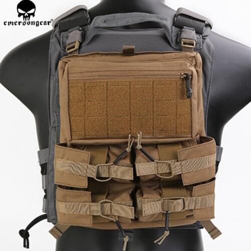 Emersongear Tactical Banger BackPack Back Panel 420 Tactical Vest Bungee Panel Drop Pouch Hunting LXB Style Pouch For 420 Vest