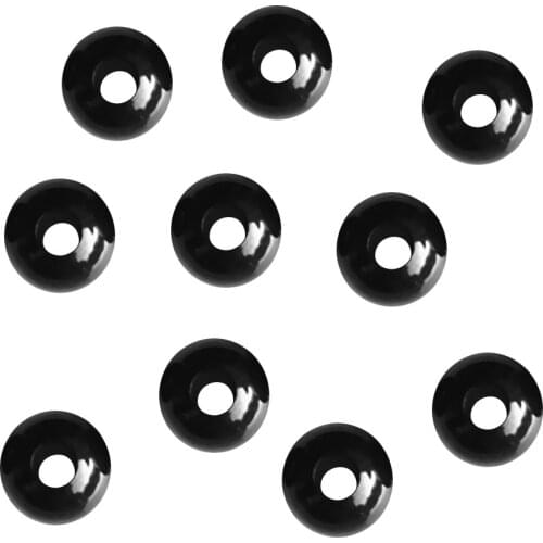 Pack of 10 Black Plastic Elastic Bumper Cord Ball Stopper Lock End