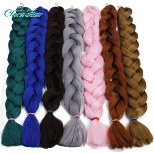 Braiding hair 82 Inch 165g Synthetic Hair Black Brown Red Pink Purple Long Jumbo Braids Crochet braids box hair