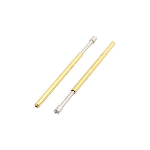 10pcs P100-A2 1.4mm Dia 33.3mm Length Metal Spring Pressure Test Probe Needle