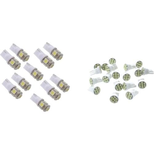30 Pcs T10 194 168 W5W 5 SMD 5050 Night Light Bulb Lamp Xenon White for Car 5 LED & 8 LED