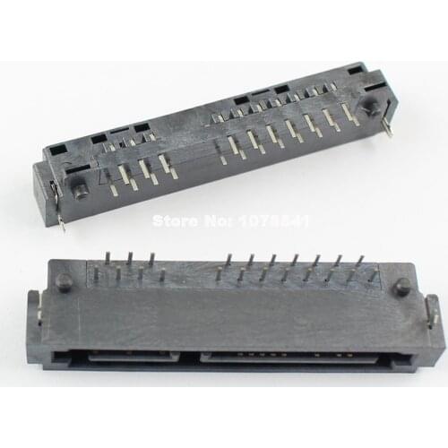 5pcs Sata 7+15 Pin 22 Pin Right Angle DIP Type Male Adapter Connector