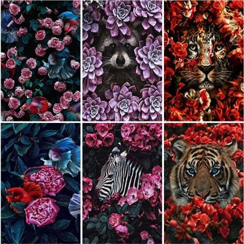 5D Diamond Painting Full Round Square DIY Diamond Embroidery Animal Landscape Flower Cross Stitch Diamond Mosaic Handmade Gift