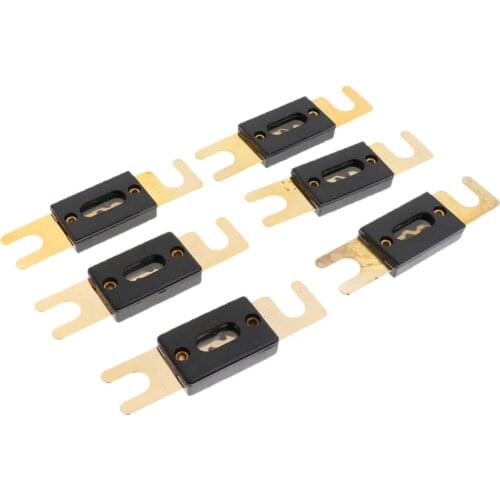 6 Pieces Car Audio Install ANL Blade Fuses 80Amp125Amp 160Amp Gold Plated