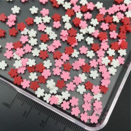 60g Cherry Blossom Polymerclay,Soft Clay Sprinkles For Kids Diy/Craft Diy Making/Nail Art/Scrapbook Decoration/Craft Filler