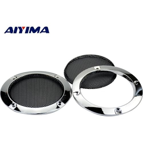AIYIMA 2Pcs 3Inch Silver Car Speaker Grill Mesh Enclosure Net Protective Cover Speaker DIY