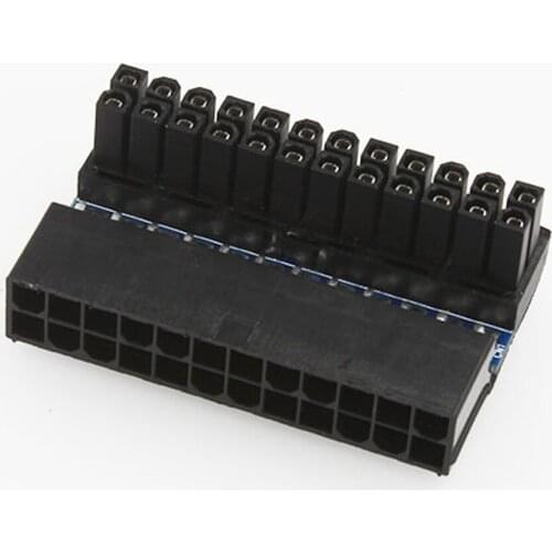 ATX 24Pin Female to 24pin Male 90 Degree Power Adapter Mainboard Motherboard 24 Pin Connector For Desktops PC Cable Power Supply