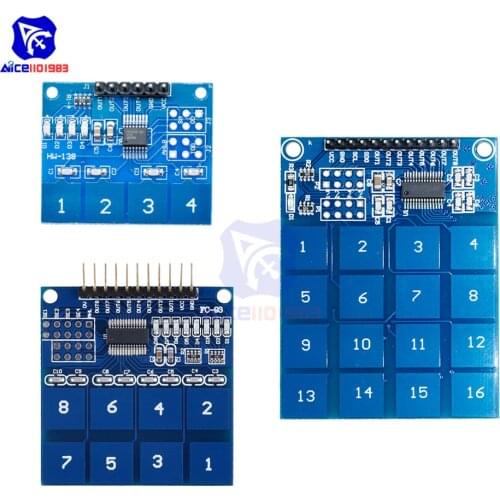 Diymore TTP224/TTP226/TTP229 4/8/16 Channel Digital Capacitive Switch Touch Sensor Module for Arduino