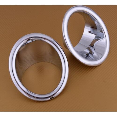 CITALL Car 2Pcs Chrome Front Fog Light Lamp Cover Trim ABS Fit For Ford Explorer 2011 2012 2013 2014 2015