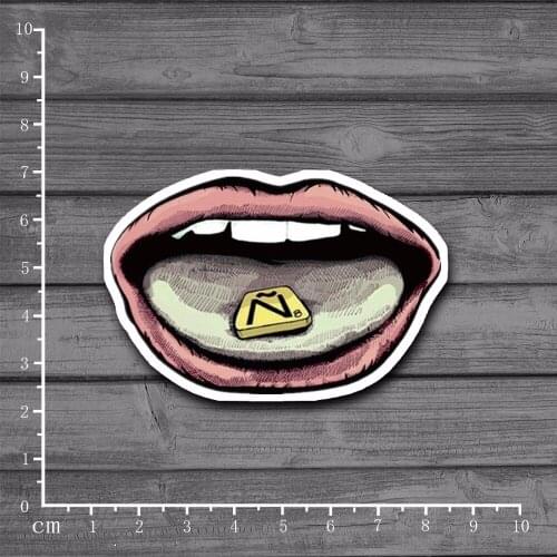 Hand-painted lips Creative Decoration Sticker Diy Ablum Diary Scrapbooking Label Sticker Stationery School Supply[single]