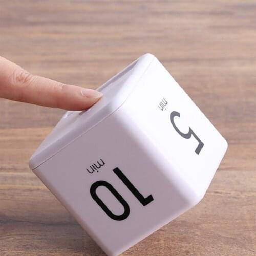 Electronic Cube Timer Kitchen Digital Cube Timer Mini Sports Countdown Settings Square Stopwatch Clock Time Management Accessory