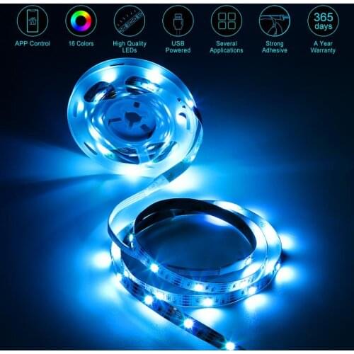 50Ft Flexible Bluetooth App Control Bluetooth LED Strip RGB 450LEDS Light Tape SMD 5050 LED Light 3m Diode Ribbon Luces Led