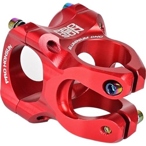 Honsun Bicycle Short Stem 35MM Length Mountain Bike Scooter Riser Aluminum Alloy CNC Vacuum Plating 3D Forged