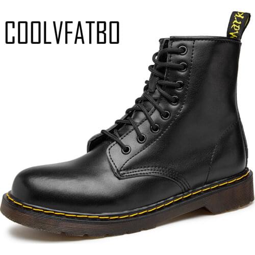 COOLVFATBO Unisex Classic Men Boots Handmade Men Chelsea Boots Non-slip Autumn Winter Party Women Ankle Boots Big Size 35-46