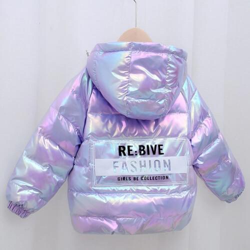 New colorful childrens down jacket winter hooded outerwear boys and girls jackets baby autumn and winter coats