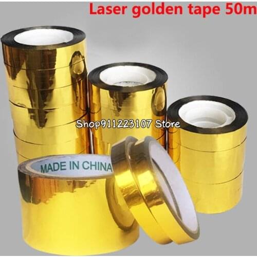 Flashing laser golden color tape brightly DIY decoration gift packaging tape reflective color tape 50m