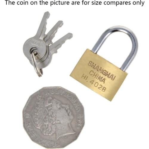 Mromax 20/25/30/40/50mm Copper Bronze Door Safety Security Lock Include 3 Keys Luggage Case Mini Padlock Storage Lockers Padlock