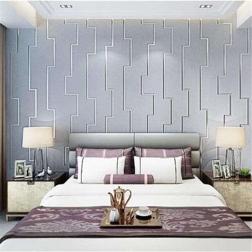 Beibehang New deerskin cashmere living room TV background wallpaper 3D personalized stripe decoration wall paper Papel de parede