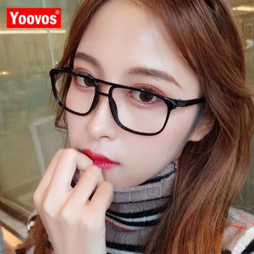 Yoovos Glasses Frame Women Clear Lens Optics Eyeglasses Frames For Women Square Eyewear Brand Anti Blue Light Women Spectacle