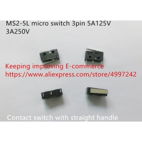 Original new 100% MS2 micro switch 3pin 5A125V/3A250V contact switch with straight handle