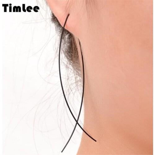 Timlee E171 Free shipping Personality Contracted Geometry Stud Earrings Wholesale