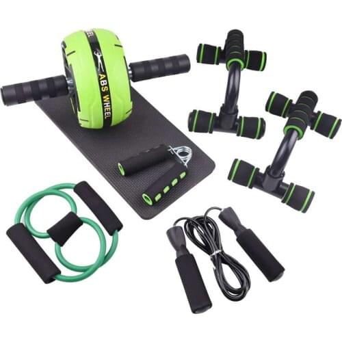 Portable Abdominal Wheel Ab Roller Combination Set Men Women Home Gym Thin Waist Exercise Abdominal Muscle Fitness Equipment