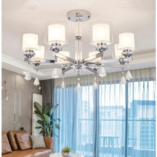 Modern Chandelier Lighting Chrome Led Chandeliers Lighting Crystal Living Room Led ceiling Chandelier for Living room Lights