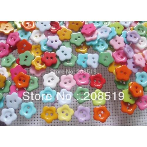 NB0059 Mix colors baby buttons 300pcs/lot flower button scrapbooking craft sewing buttons