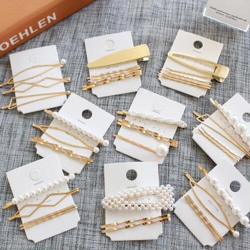 Hairpins Set Woman Elegant Pearl Hair Ties Beads Girls Scrunchies Rubber Bands Ponytail Holders Hair Accessories Gifts